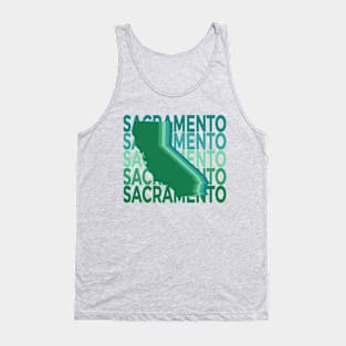 Sacramento California Green Repeat Tank Top